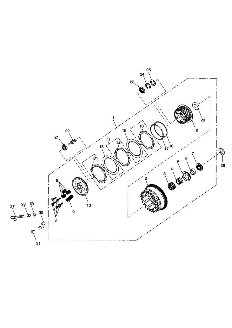 Clutch exploded diagram