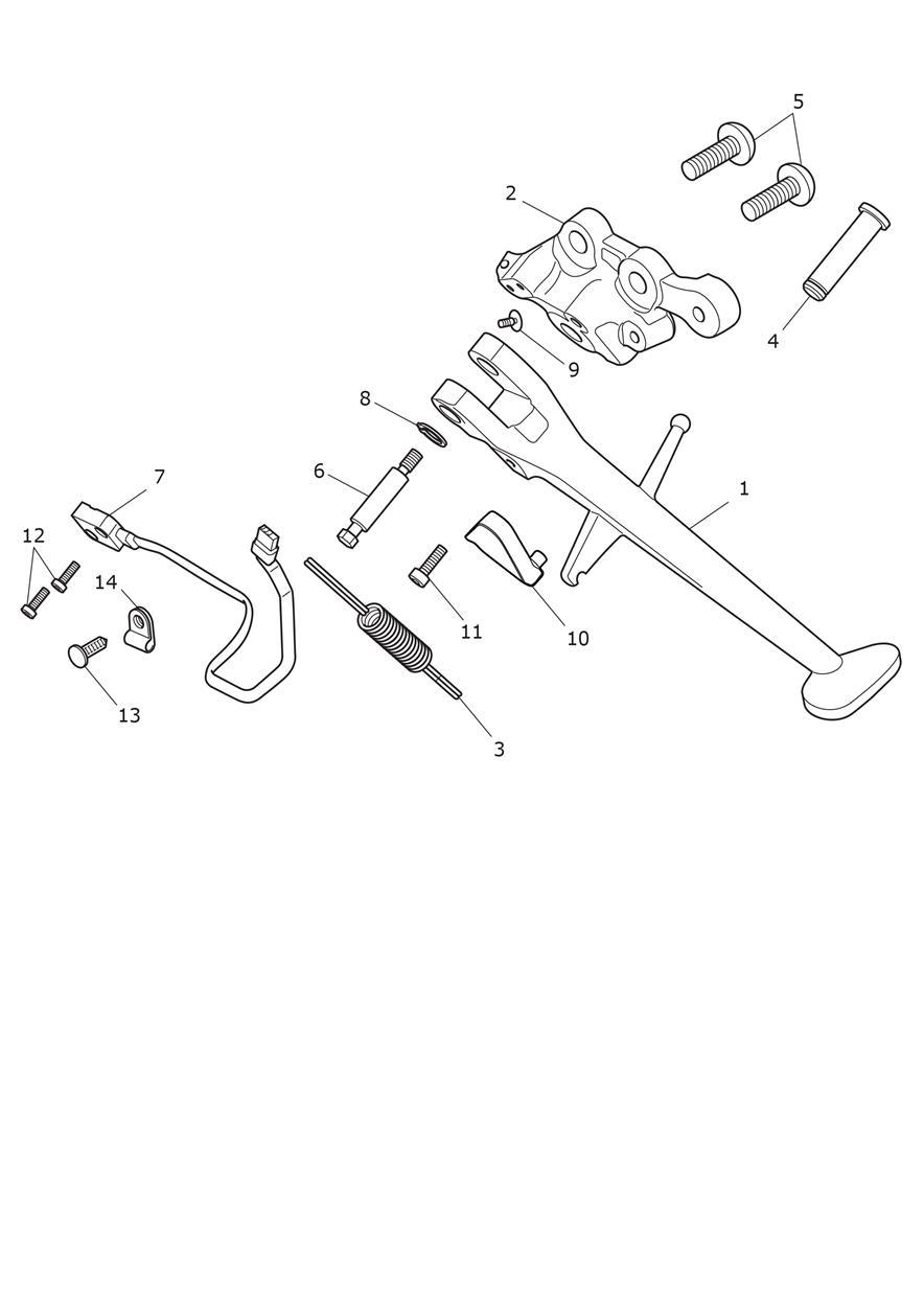 Sidestand exploded diagram