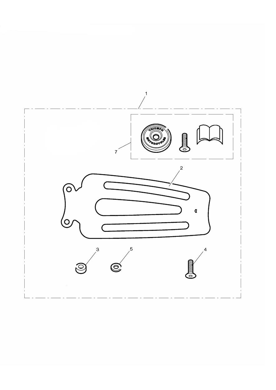 Chrome Single Seat Rack, Pressed exploded diagram