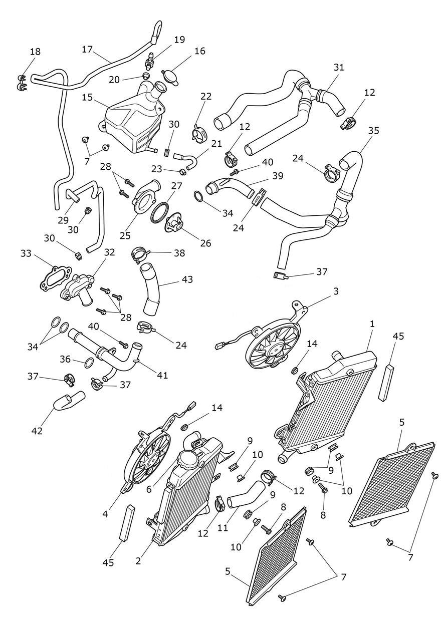 Cooling System exploded diagram