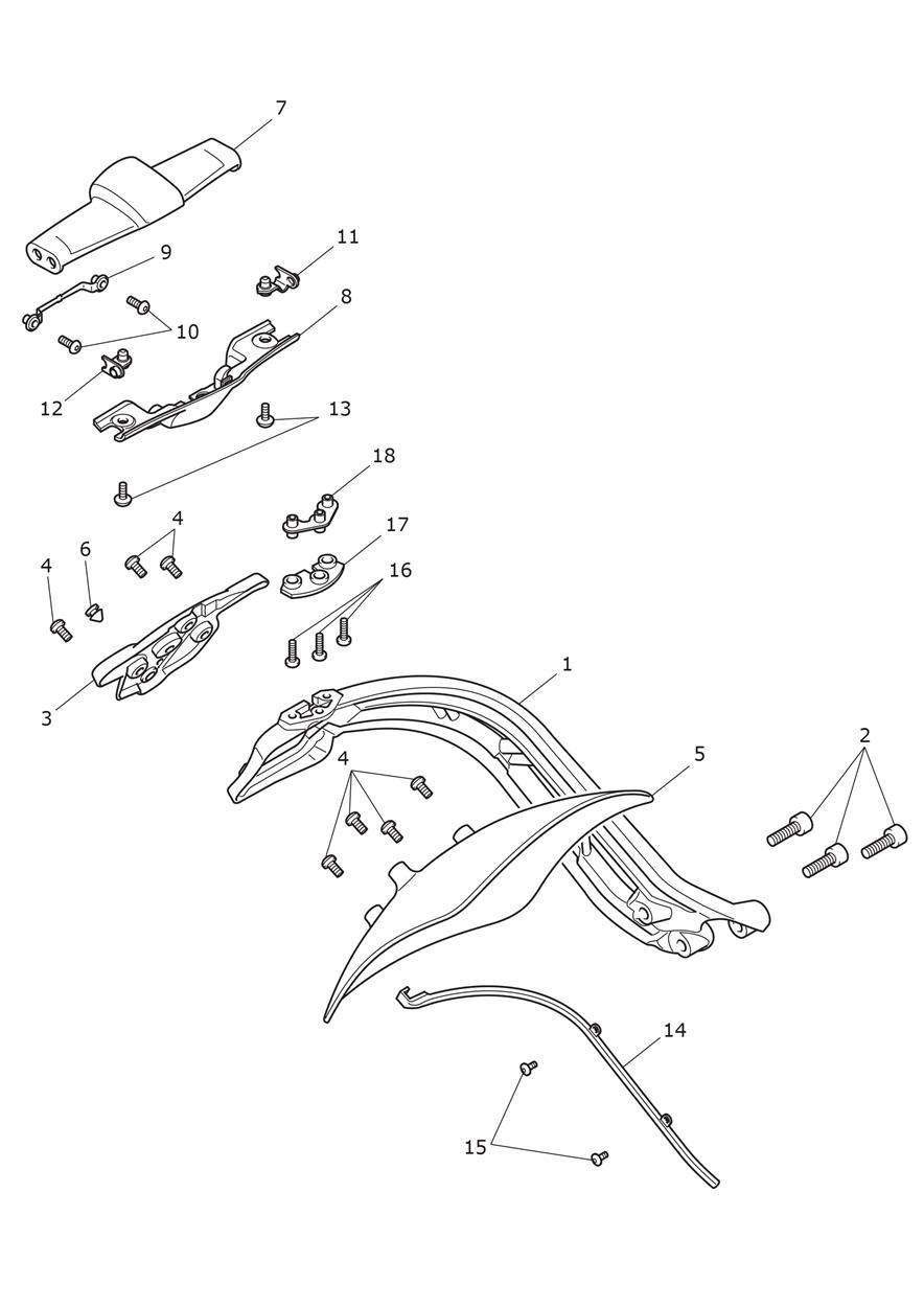 Number Plate Hanger exploded diagram
