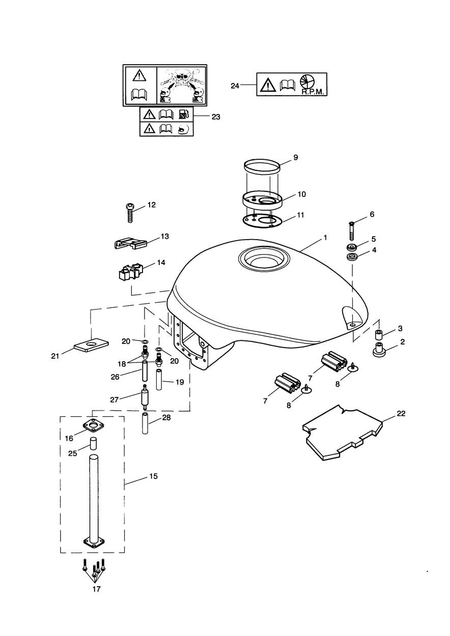 Fuel Tank and Fittings exploded diagram