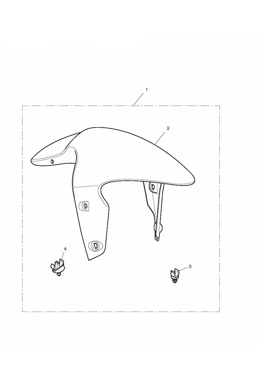 Front Mudguard Kit, Carbon Fibre exploded diagram