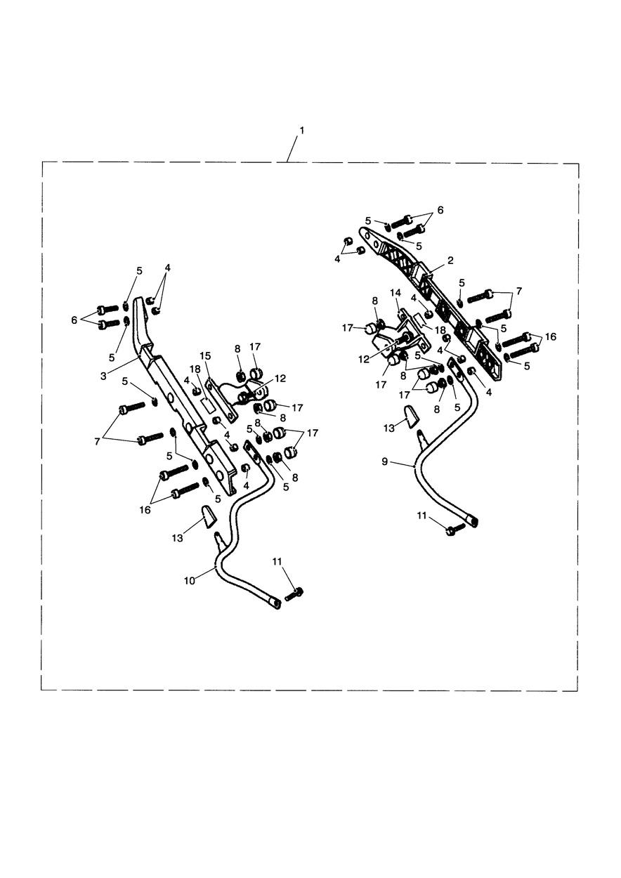 2 Box Pannier Fitting Kit exploded diagram