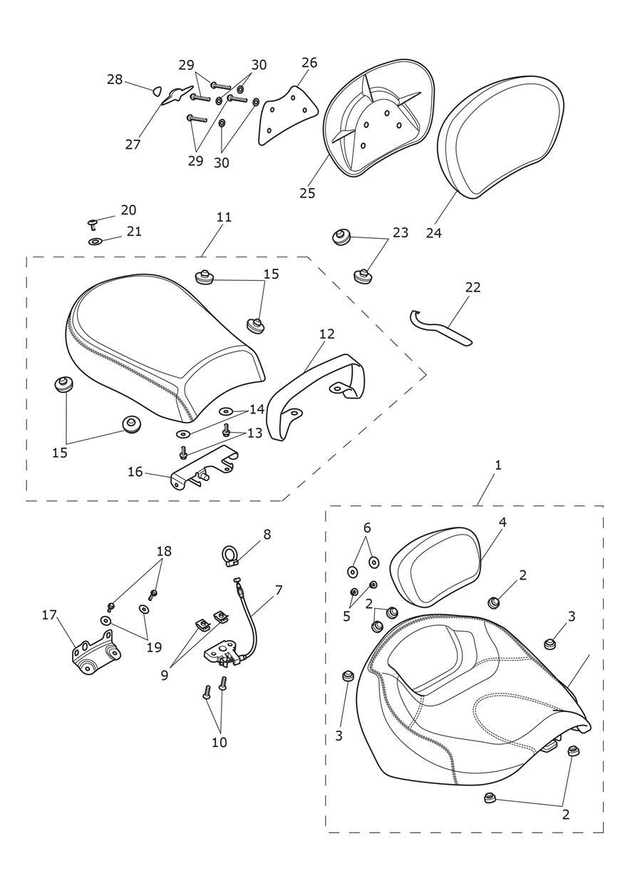 Seat exploded diagram