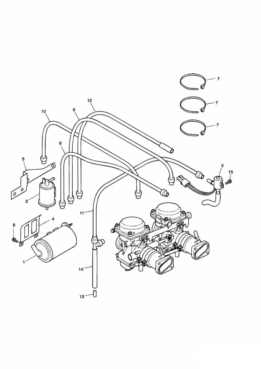 Evap. Loss Control System California Only exploded diagram