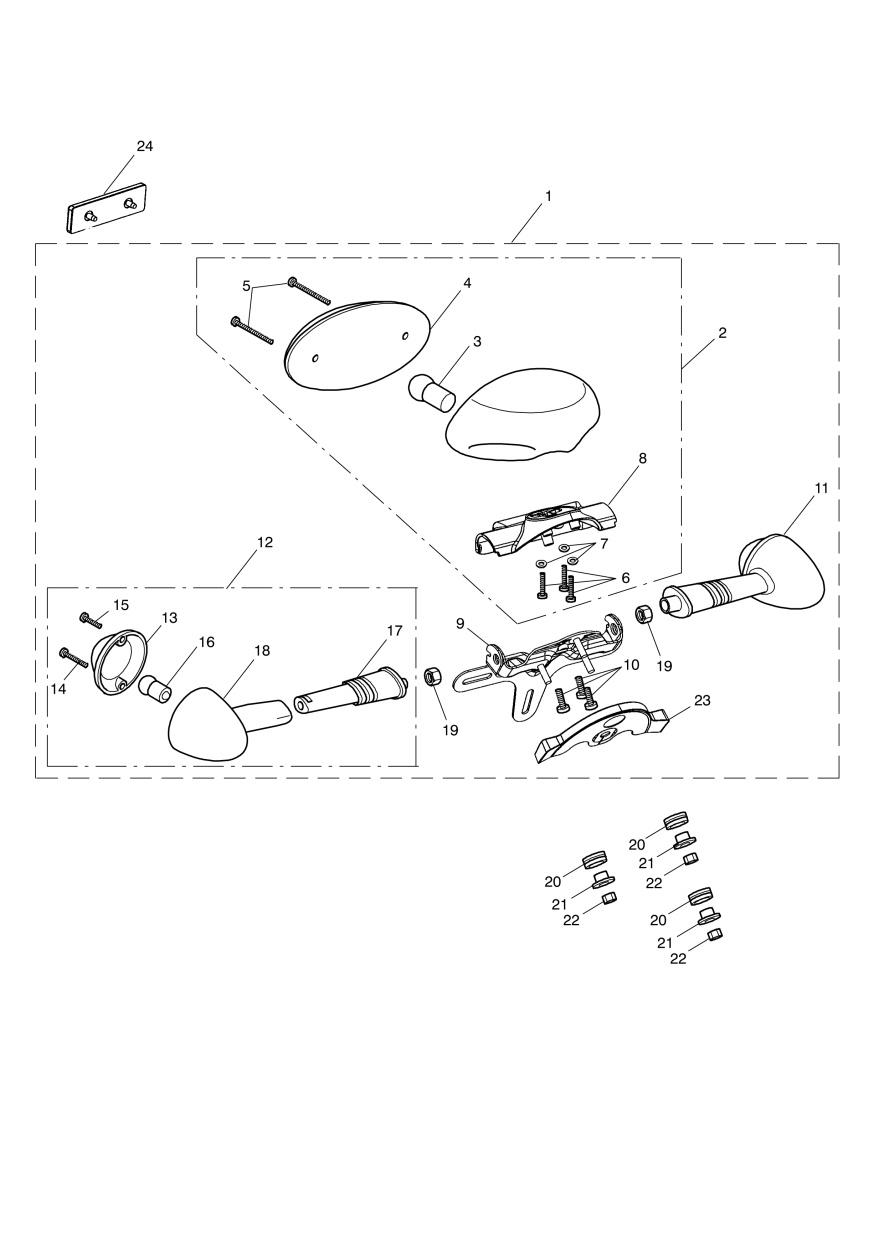 Rear Light & Indicator Assy exploded diagram