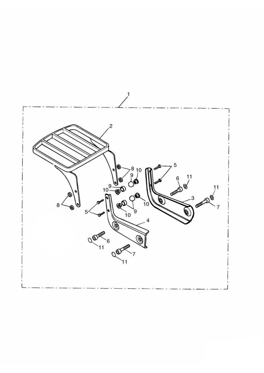 Luggage Rack (Mounting Plate) Kit exploded diagram