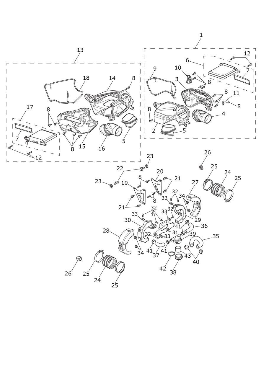 Airbox exploded diagram