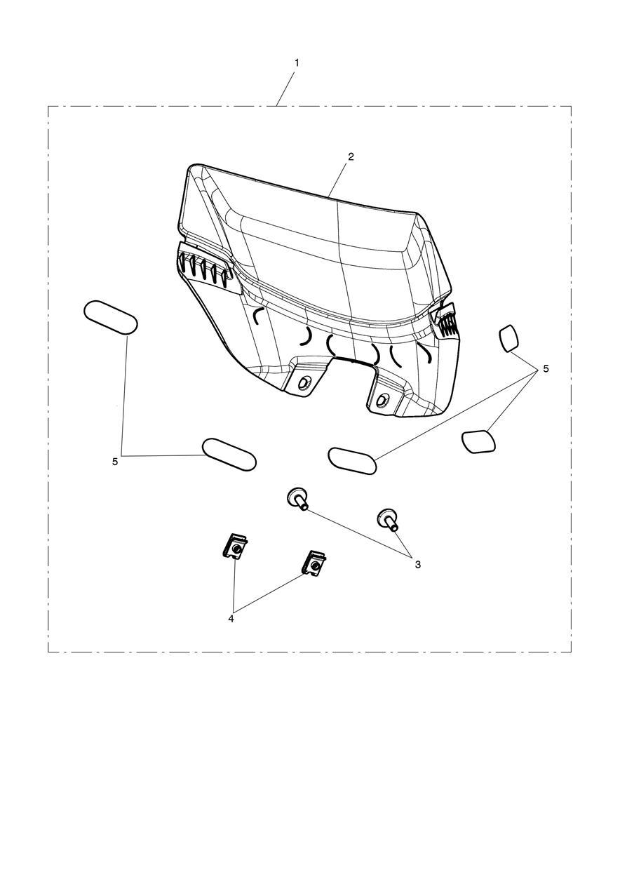 Flyscreen Visor Kit exploded diagram