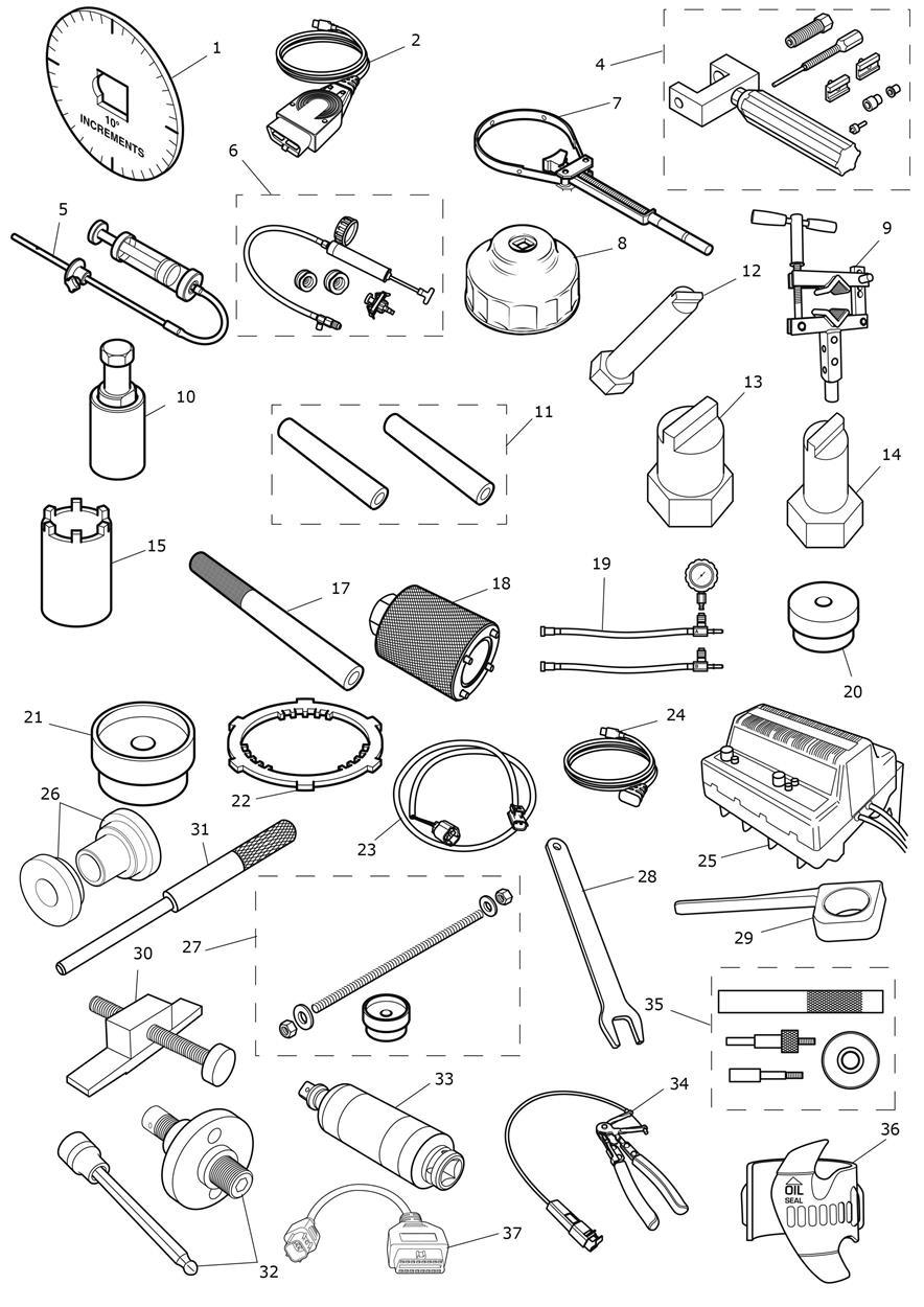 Service Tools exploded diagram