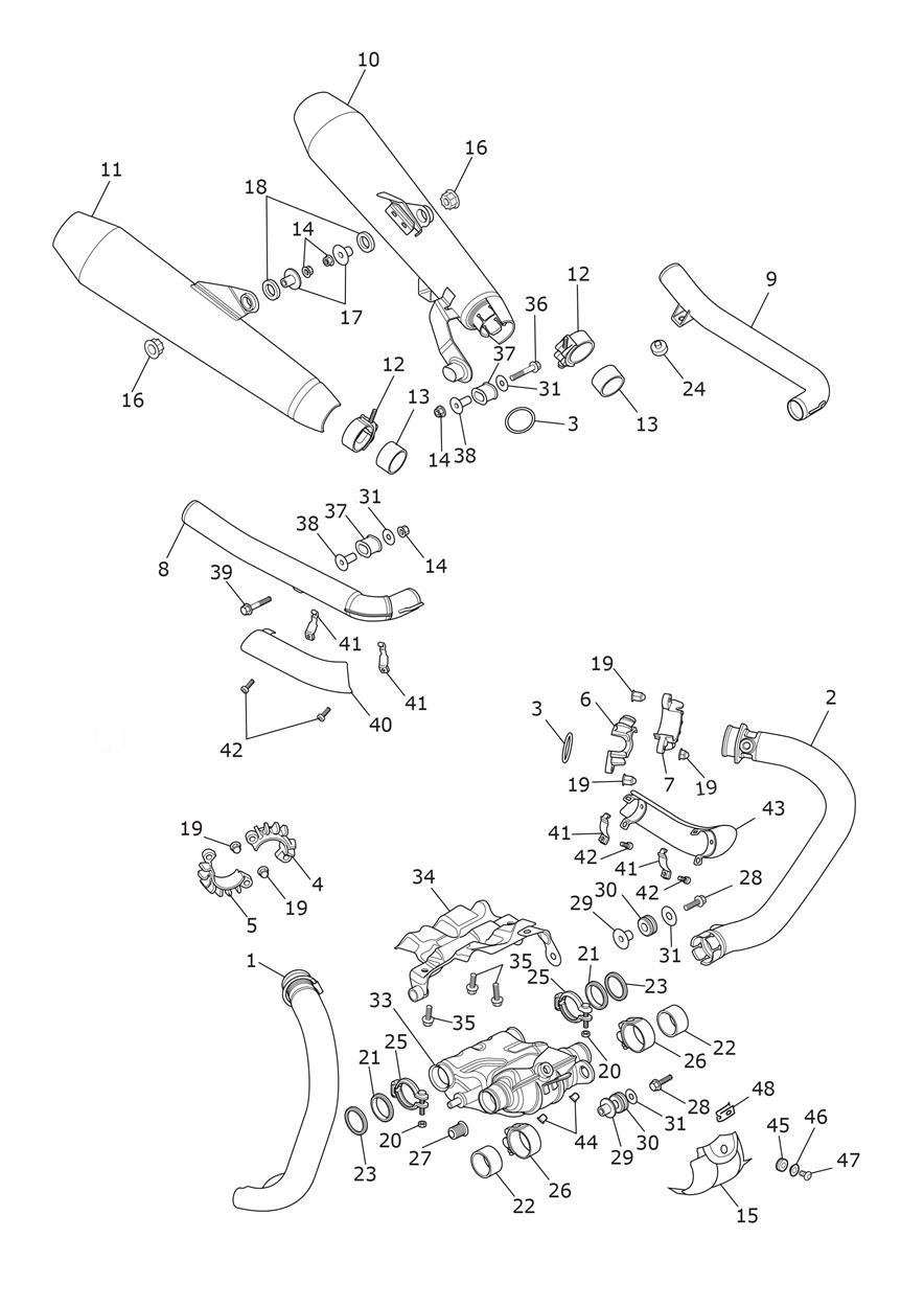 Exhaust System exploded diagram