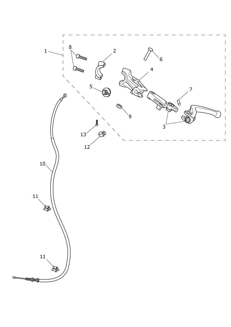 Clutch Controls exploded diagram