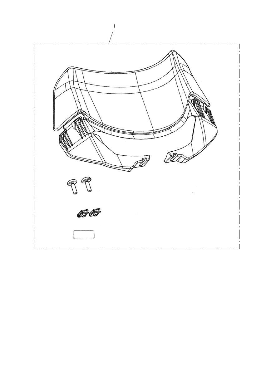 Flyscreen Visor Kit, Coated exploded diagram