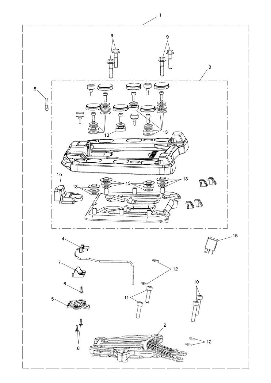 Sliding Carriage Rack Kit exploded diagram