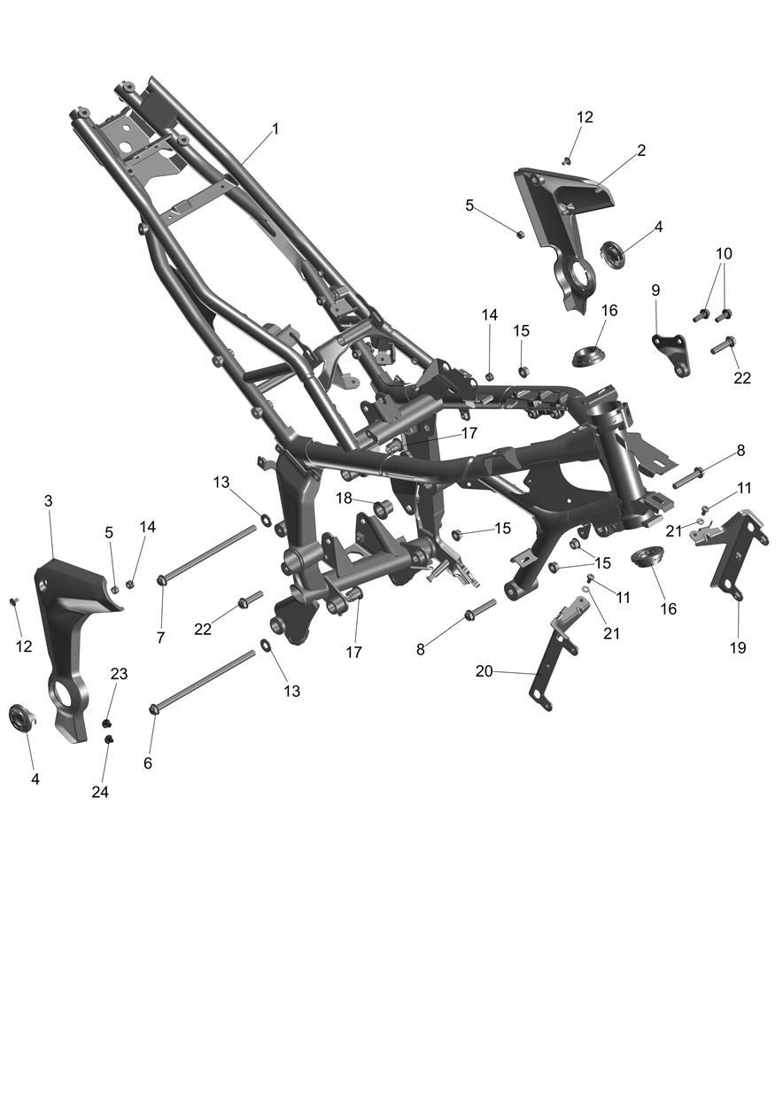 Main Frame Assembly exploded diagram