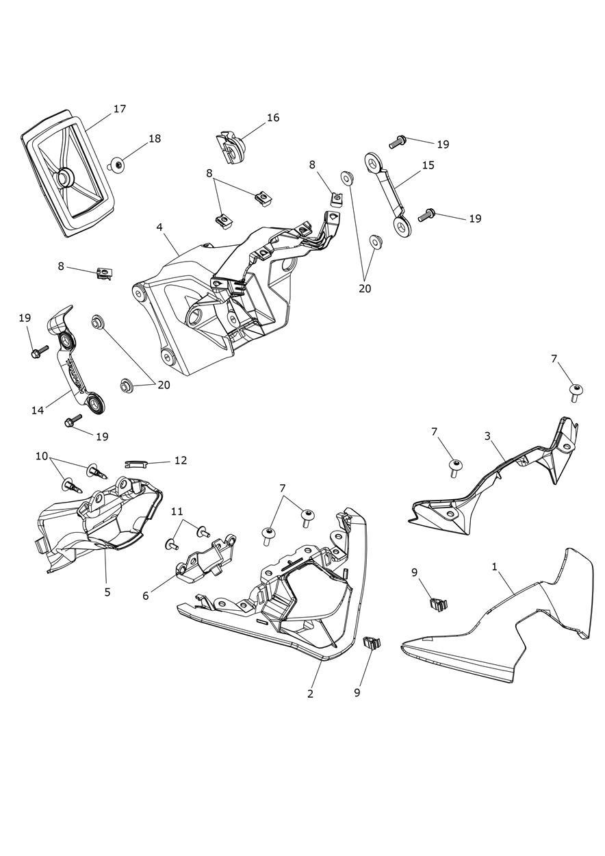 Cockpit exploded diagram