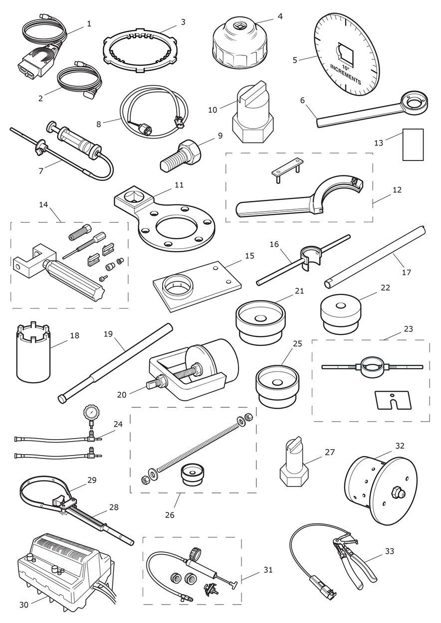 Service Tools exploded diagram