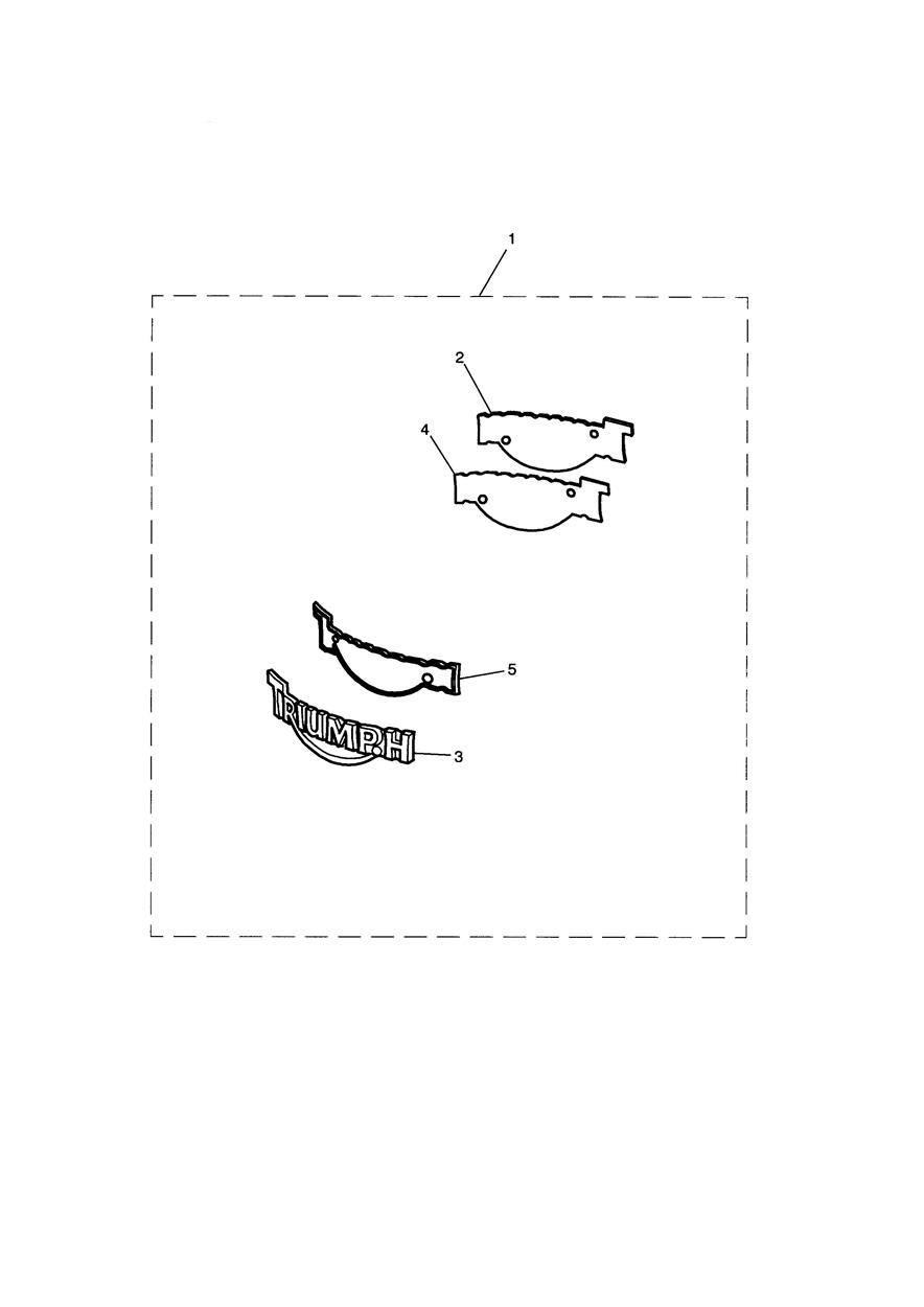 Tank Badge Kit, Cast exploded diagram