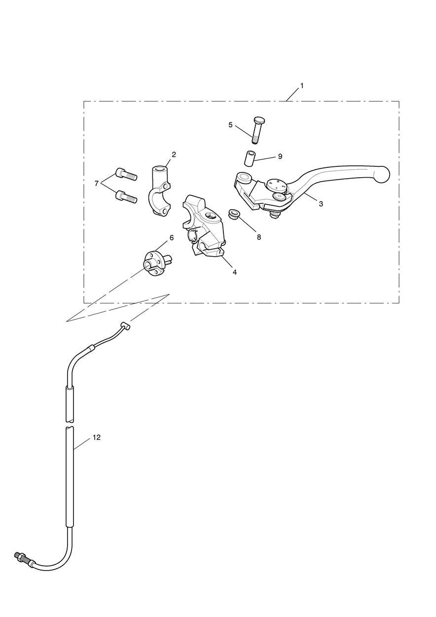 Clutch Controls exploded diagram