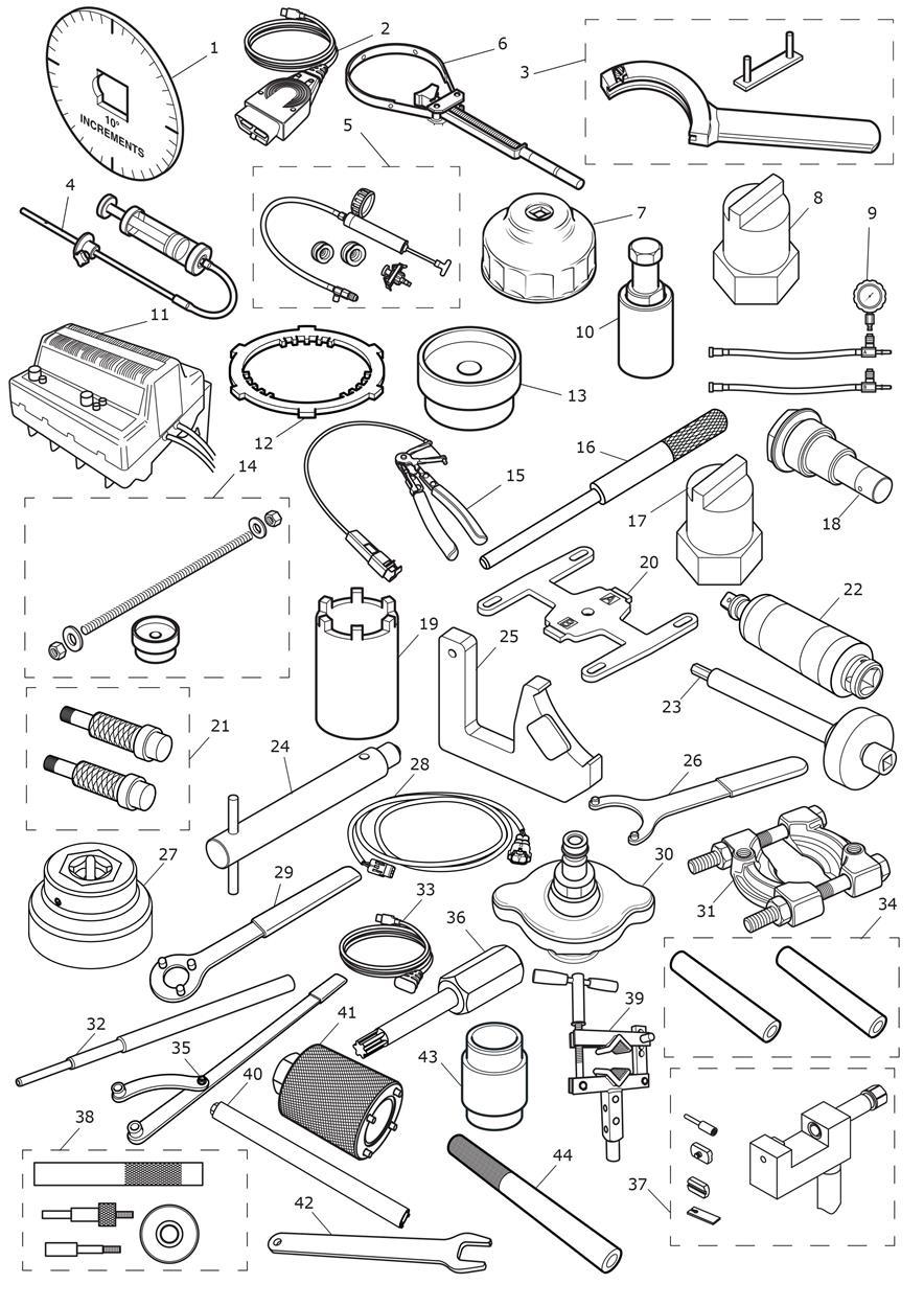 Service Tools exploded diagram