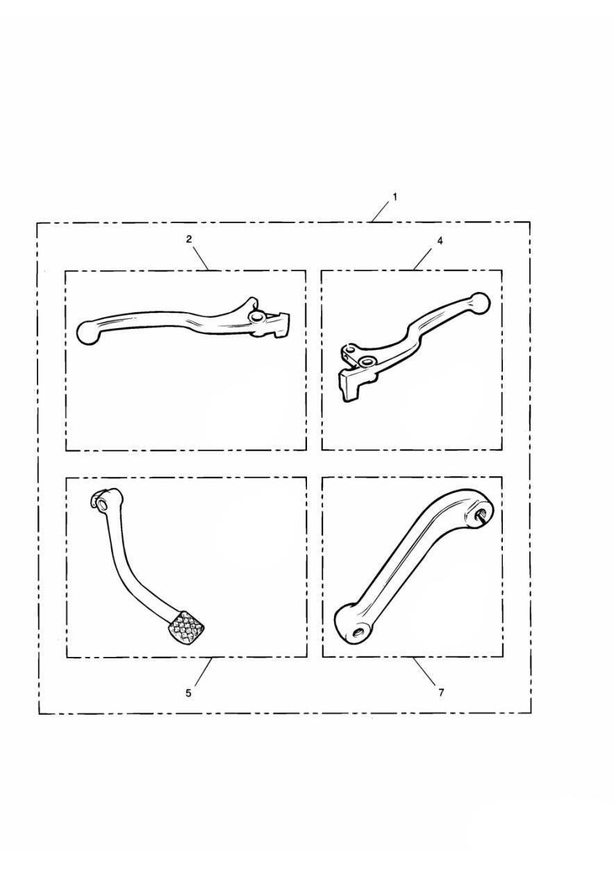 Chrome Levers exploded diagram
