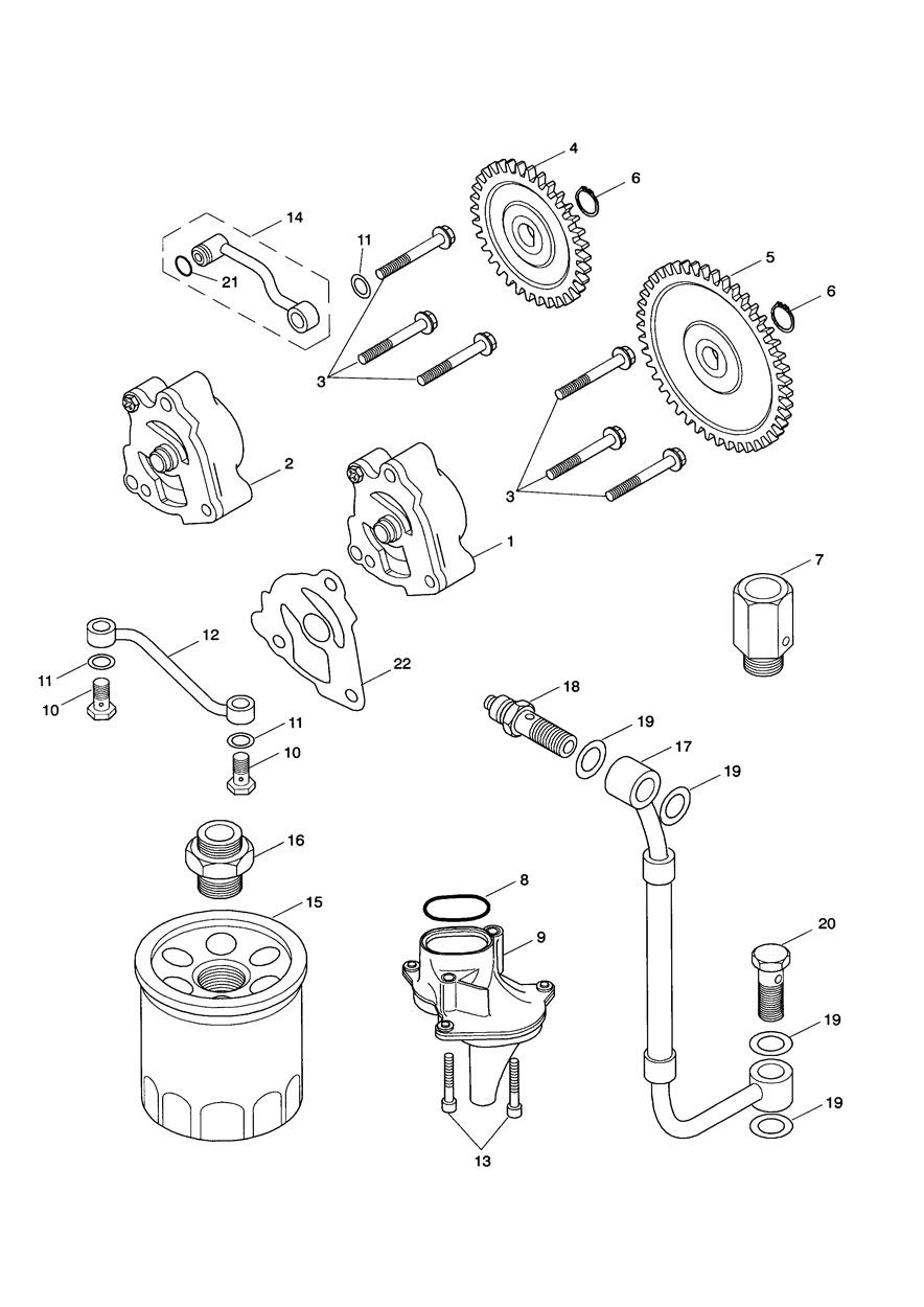 Lubrication System exploded diagram