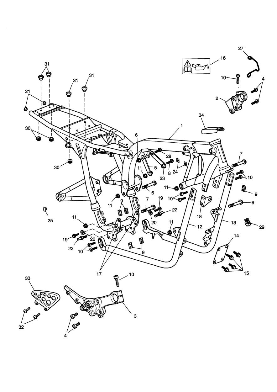 Main Frame & Fittings exploded diagram