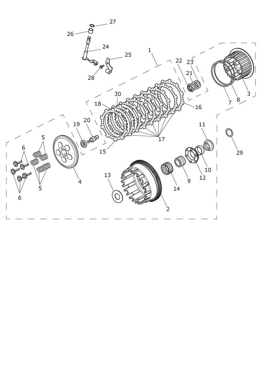 Clutch exploded diagram