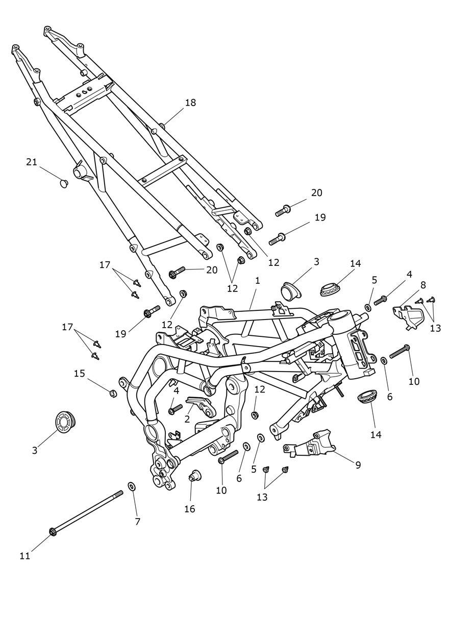 Frame & Subframe exploded diagram