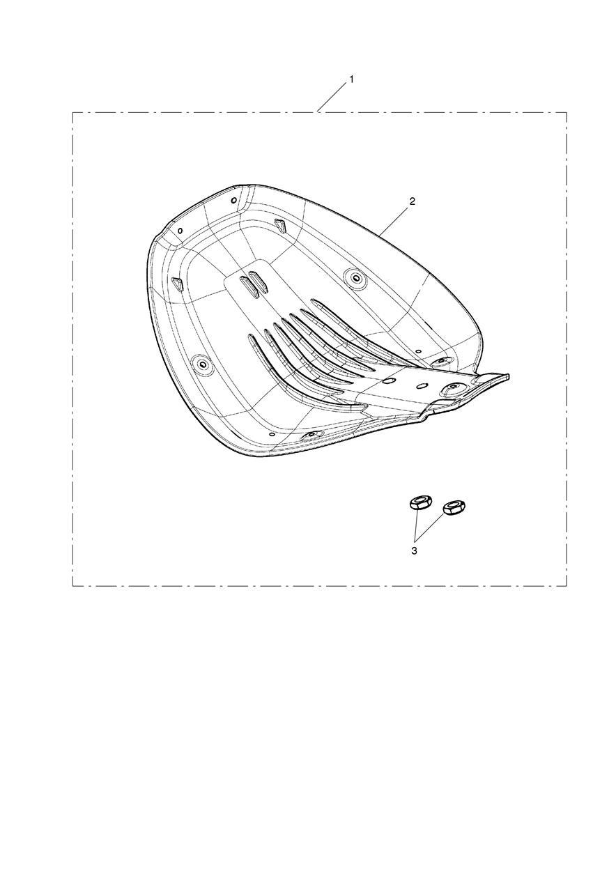 Seat Pan, Rider, Black exploded diagram