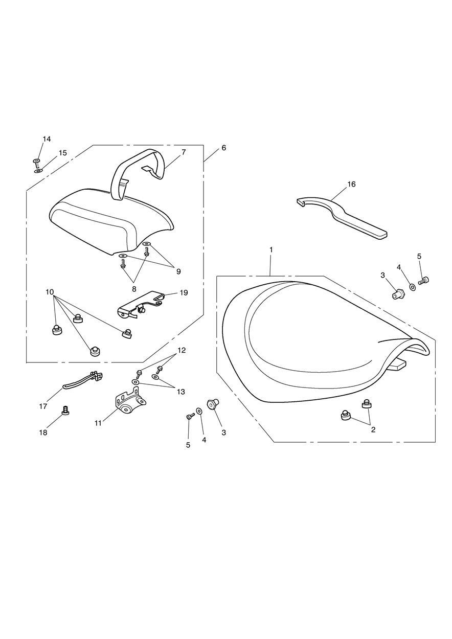 Seat - N/A to Special Edtion exploded diagram