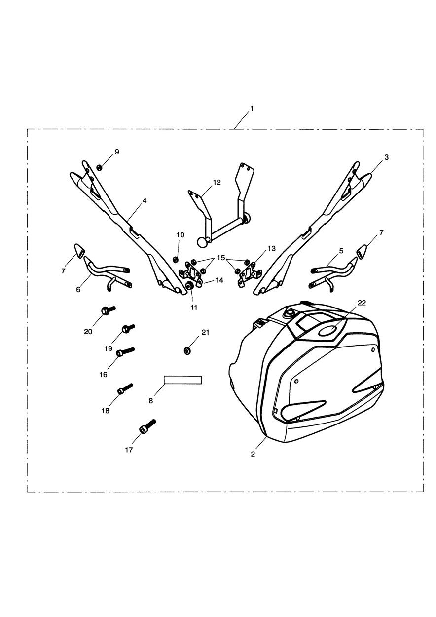 2 Box Pannier - US exploded diagram