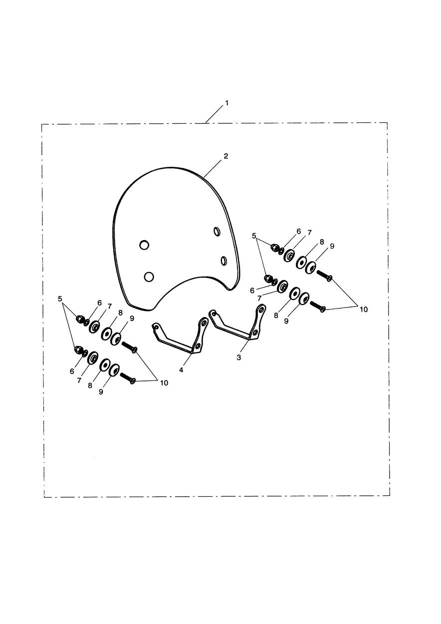 Flyscreen Kit, Clear exploded diagram