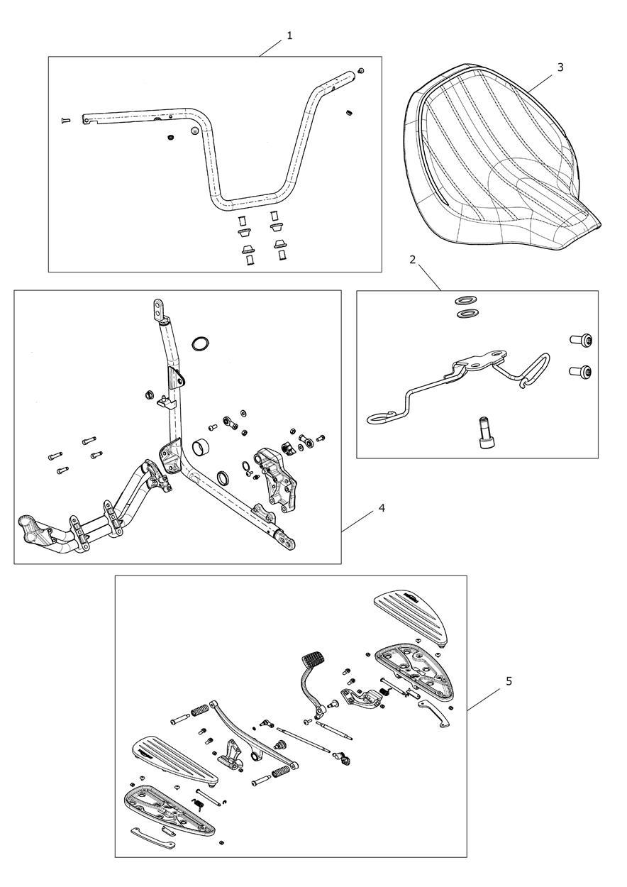 Bobber Black exploded diagram