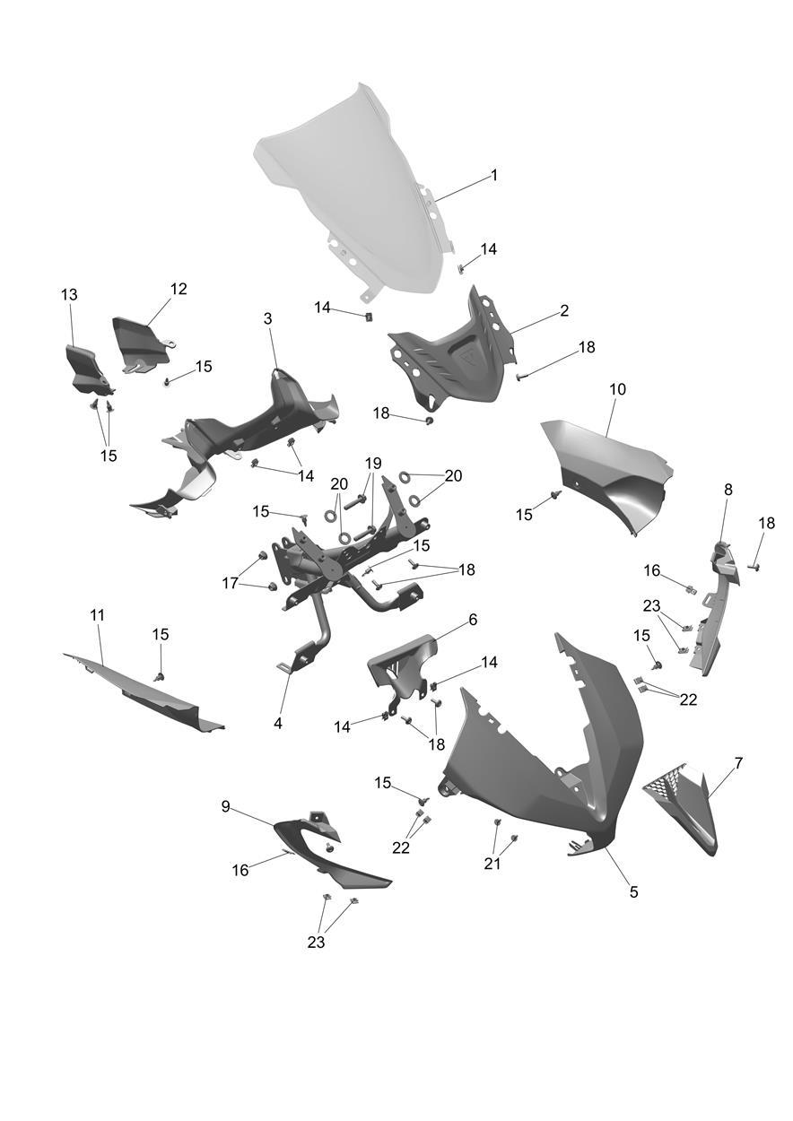 Cockpit exploded diagram