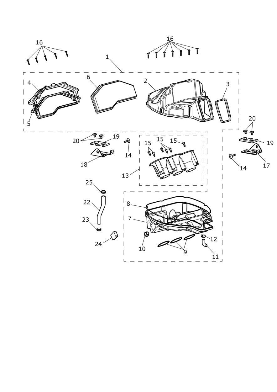 Airbox exploded diagram