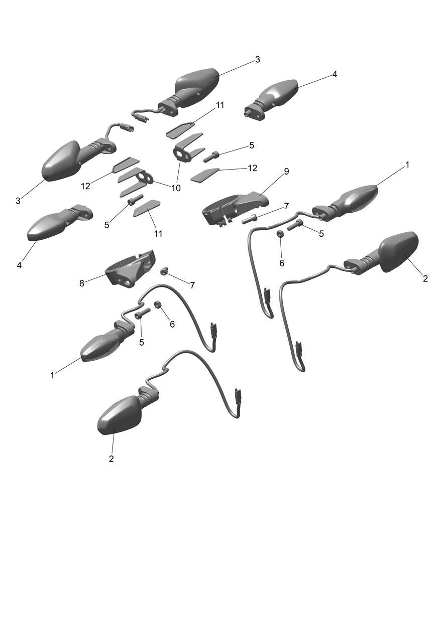 Indicators exploded diagram