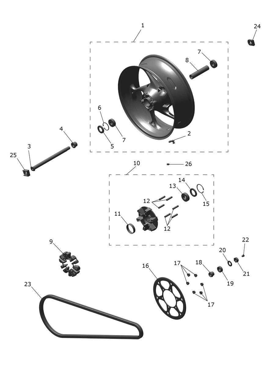 Rear Wheel exploded diagram