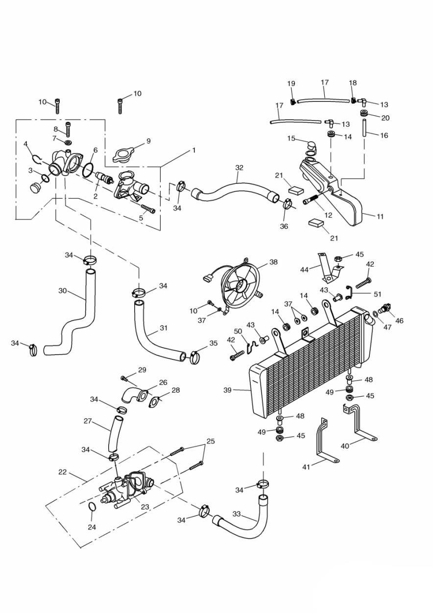 Cooling System exploded diagram