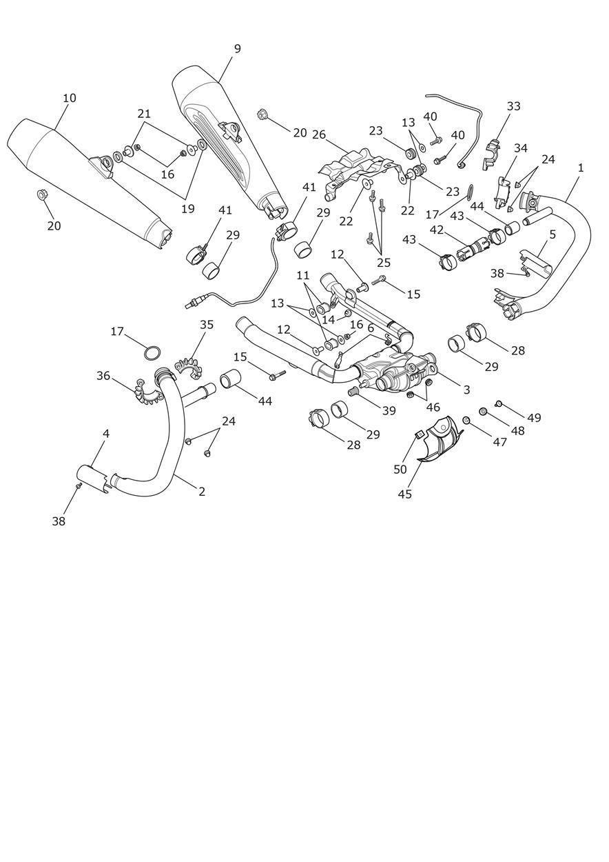 Exhaust System exploded diagram