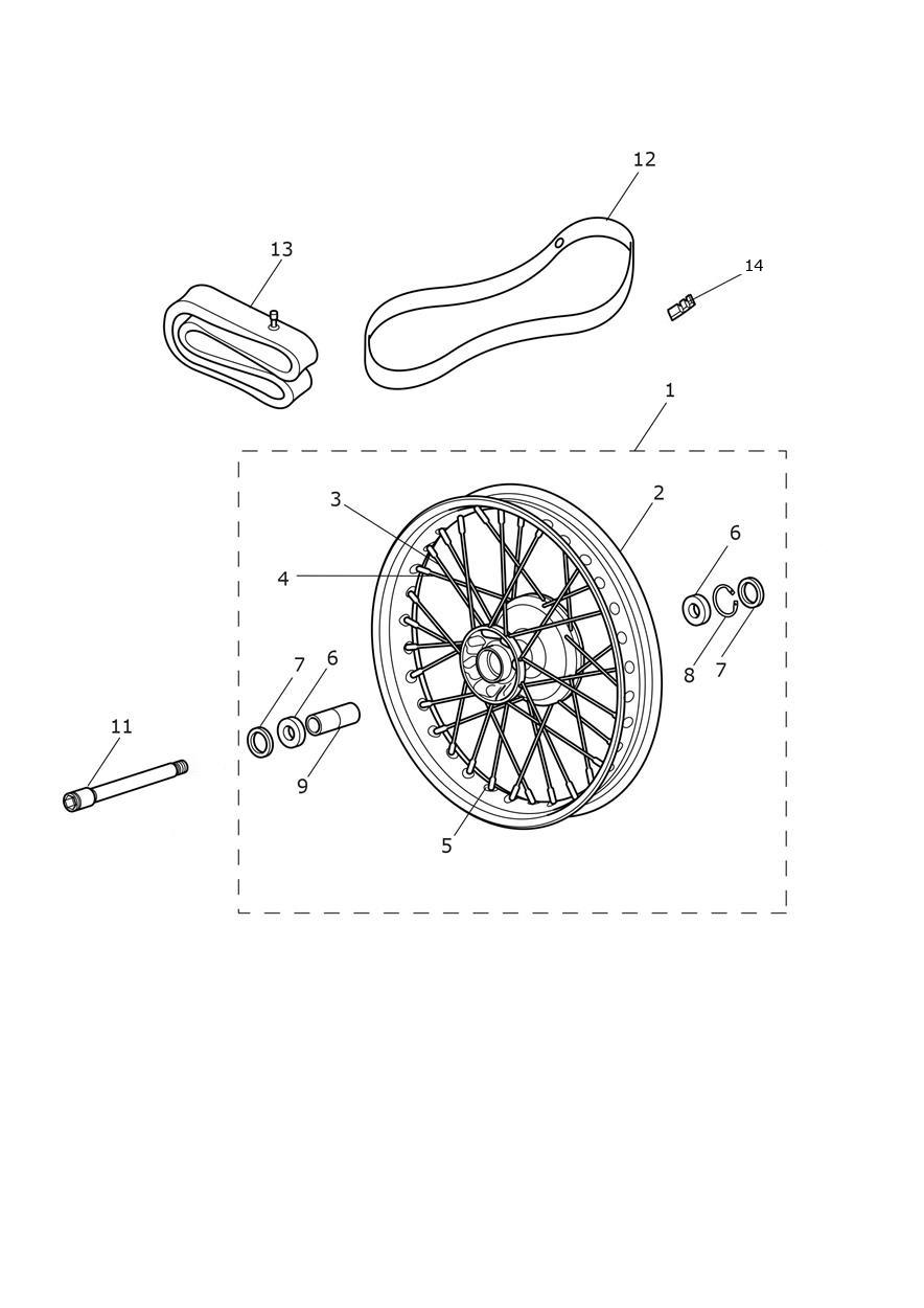 Front Wheel exploded diagram