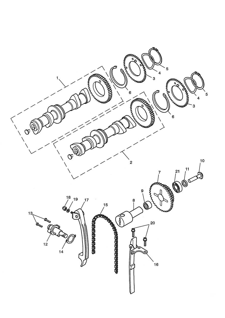 Camshaft & Camshaft Drive exploded diagram