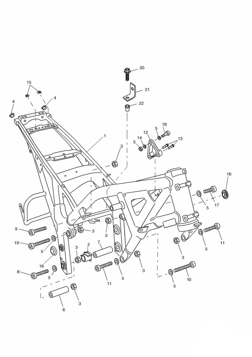 Main Frame & Fittings exploded diagram