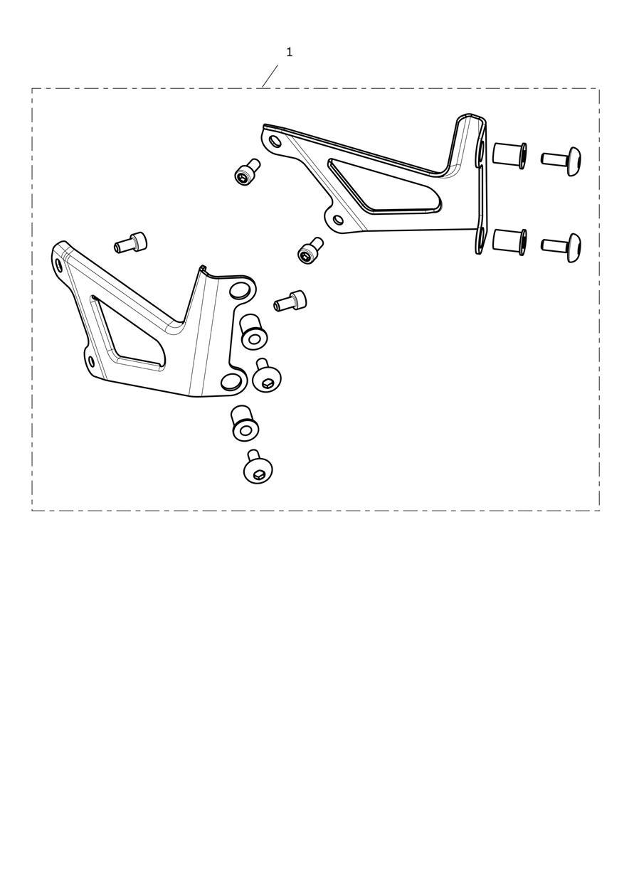 Flyscreen Mounting Kit exploded diagram