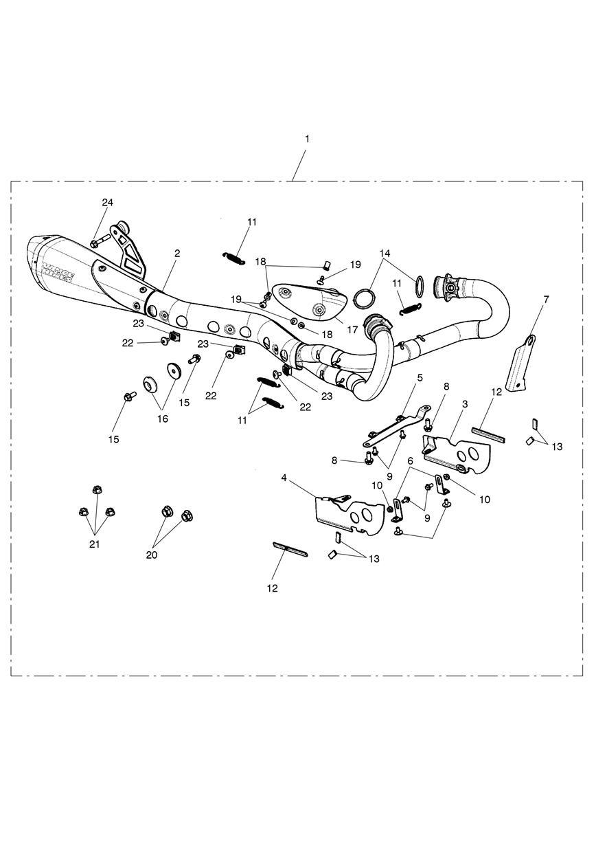 Silencer Kit, High Level, Slv exploded diagram