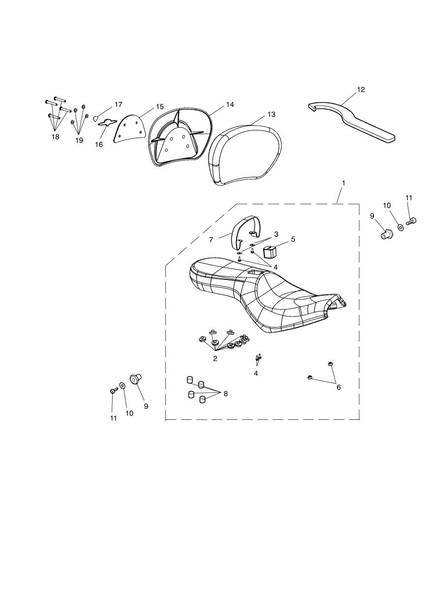 Seat - Special Edition Only exploded diagram
