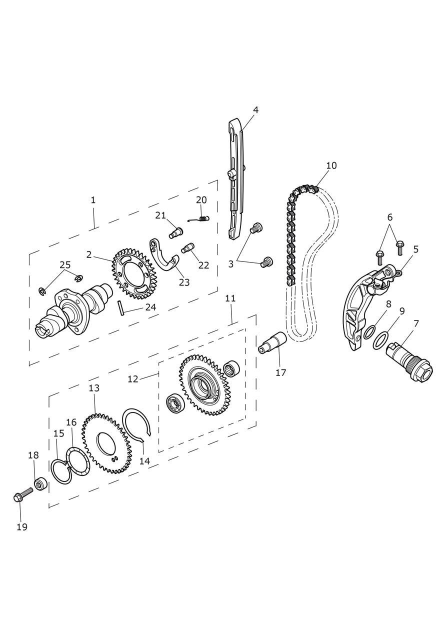 Camshaft & Camshaft Drive exploded diagram