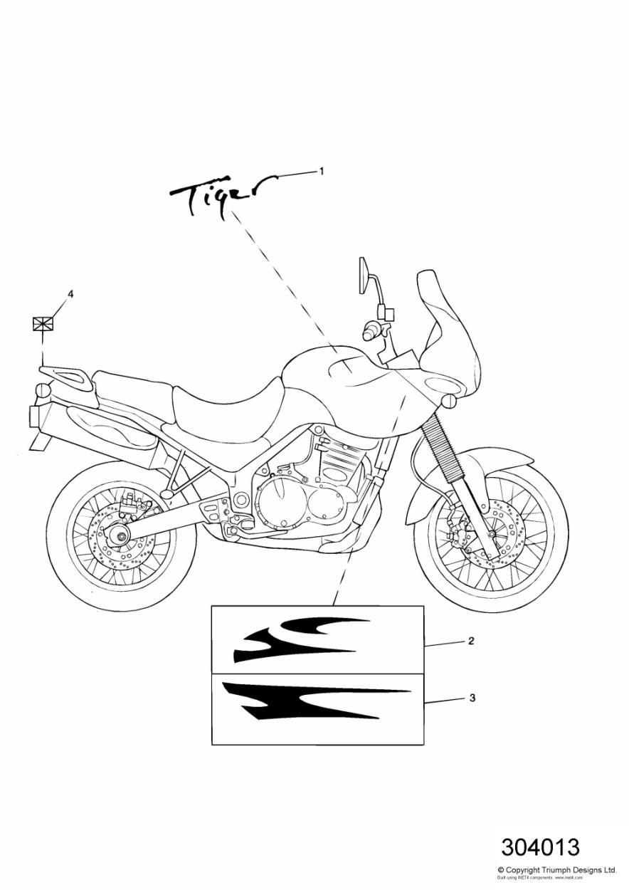 Bodywork - Decals exploded diagram
