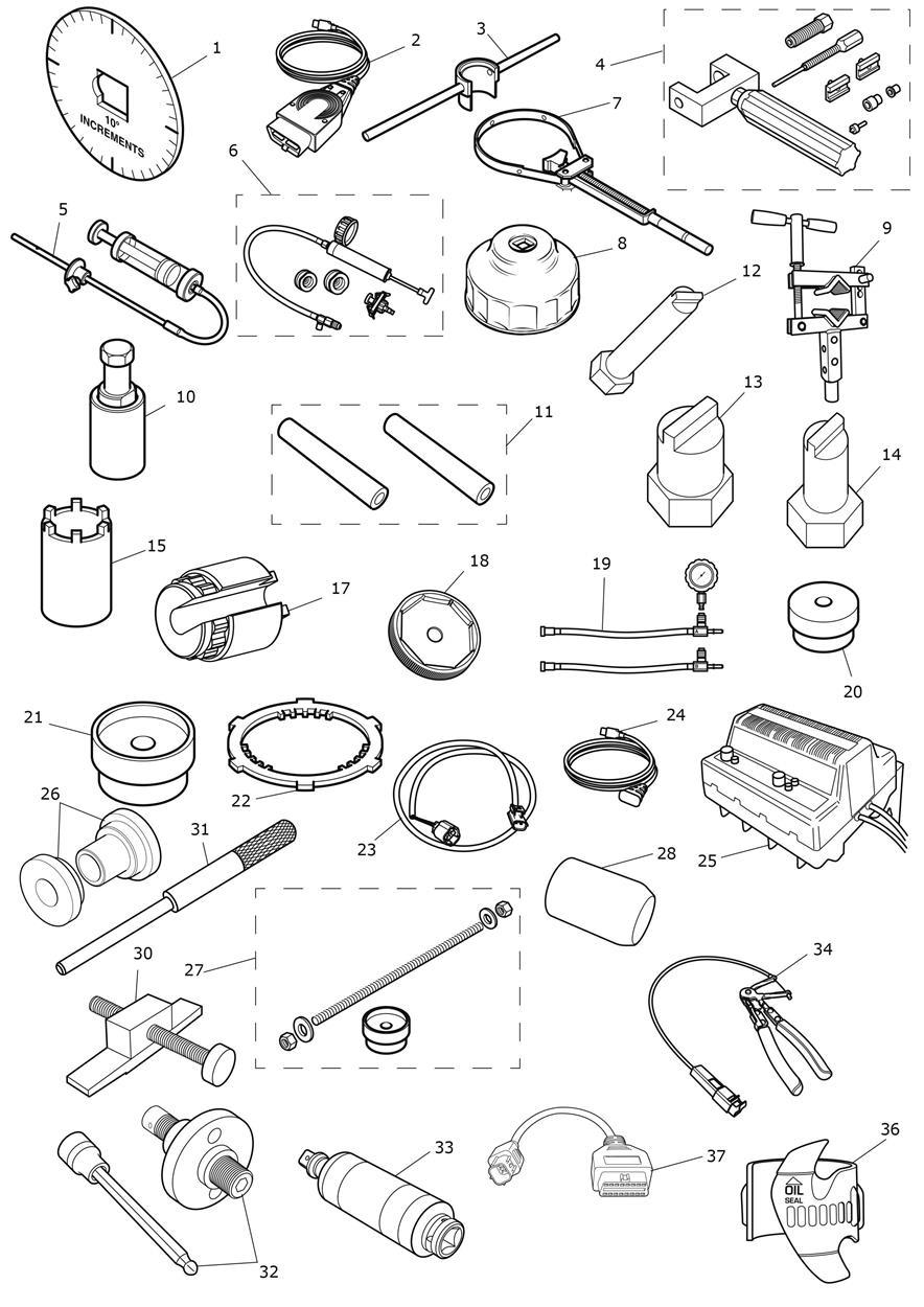 Service Tools exploded diagram